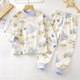 thumbnail image 2 of NOLDARES Toddler Boys Pajama Sets Long Sleeve Top with Pants Cotton Soft 2 Piece Pjs Set Fall Winter Sleepwear 6-12 Months 12-24 Months 2t 3t 4t 5t 6t 7t 8t 9t Children,Blue,8-9 Y, 2 of 9