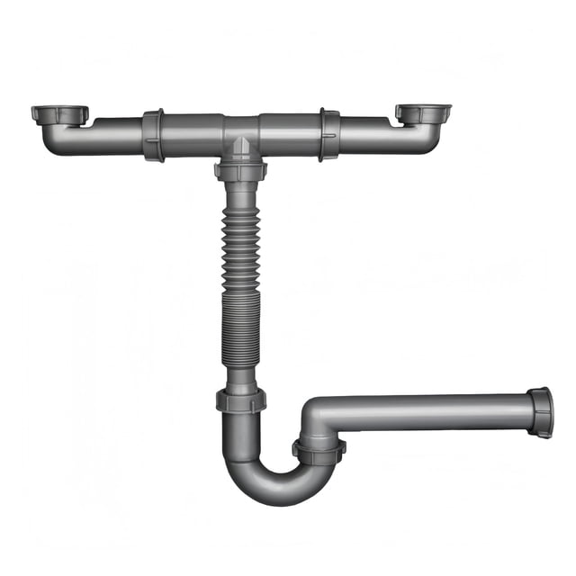 Kit de Tubería Flexible para Desagüe de Fregadero COLDDD 1.5" Trampa en P