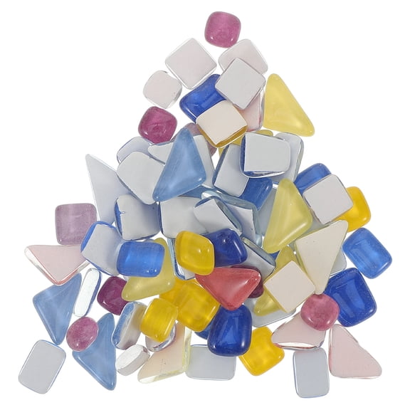 COMPUKAS 100-Piece Assorted Mosaic Tiles for Crafts and Decor Projects, and Pieces for Creative Art