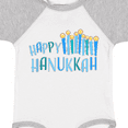 thumbnail image 4 of Inktastic Happy Hanukkah with candles Boys or Girls Baby Bodysuit, 4 of 5