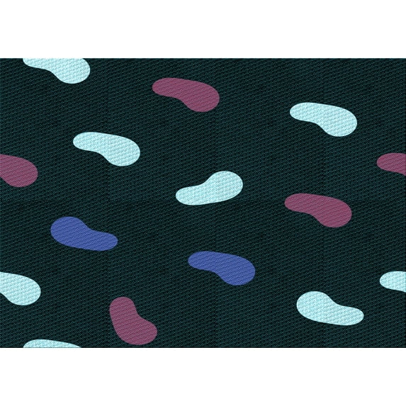 Ahgly Company Machine Washable Indoor Rectangle Transitional Night Black Area Rugs, 2' x 5'