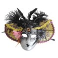 thumbnail image 1 of Máscara de , disfraz, accesorios de Halloween para Bar, baile de graduación, puesta en escena negro, 1 of 8