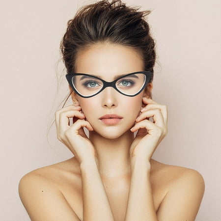

Super Cat Eye Glasses Vintage Fashion Clear Lens Eyewear