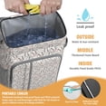 thumbnail image 2 of Travel Cooler Bag - Beige Baseballs with Hearts Pattern Camping Beer Cooler Backpack with Bottle Opener- Waterproof Insulated Picnic Backpacks - Cooler Bag for Beach, 2 of 6
