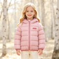 thumbnail image 2 of Shadoumai Girls Winter Coat Warm Padded Hooded Jacket Casual Outerwear for Toddler Kids, 2 of 8