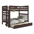 thumbnail image 4 of Bedz King Bunk Beds Full over Full Mission Style with End Ladder and a Full Trundle, Dark Cherry, 4 of 9