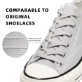 thumbnail image 3 of 1pair Double Layers Flat Boot Shoe Laces Strings Gray for Sneakers Tennis Shoes, 3 of 6
