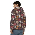 thumbnail image 4 of Kdxio Forest Wild Mushroom Print Men Hoodies Casual Hoodies for Men with Zip Pockets Full Zip Long Sleeve Sweatshirt Sports Hooded Jacket-X-Large, 4 of 5