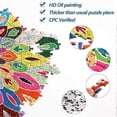 thumbnail image 4 of Puzzle-Blooming Color-1000 Pieces Color Challenge Blue Board Round Jigsaw Puzzles, 4 of 5
