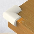 thumbnail image 4 of Baby Proofing Corner Guards, 8 Pack Pre-Taped Table Corner Protector for Baby, Soft Rubber Foam Furniture Corner Bumper Guards for Fireplace, Table, Stair, Cabinet (White), 4 of 7