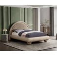 thumbnail image 2 of Meridian Furniture Madrid Taupe Velvet Queen Bed, 2 of 8