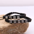 thumbnail image 3 of Fiudx Pulsera de Pareja, Elegante Pulsera de Cuerda de Aleación, Elegante Pulsera Negra, Accesorio de Moda para Día a Día, Regalo para Coleccionistas, Versátil para Ocasiones Especiales, Incluye 1 Pi, 3 of 5