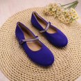 thumbnail image 5 of Women Rhinestone Mary Jane Flats, Round Toe Sparkly Buckle Strap Flat Shoes, Soft Comfort Ballet Shoes for Wedding Party, 5 of 6