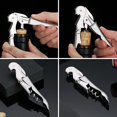 thumbnail image 4 of :Sacacorchos de camarero con doble bisagra, abridor de botellas de vino negro mate con cortador de papel de aluminio, 4 of 6