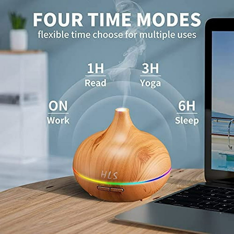 HLS 550ml Aroma Diffusers for Essential Oils Large Room with 10 Essential  Oils,Ultrasonic Aromatherapy Diffuser for Home Bedroom, Cool Mist  Humidifier