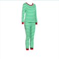 thumbnail image 1 of Ensemble Parent-Enfant Rayé Nouveau Pyjama Parent-Enfant Imprimé de Noël(2 Couleurs), 1 of 3