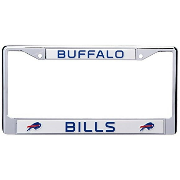 Marco de placa de matrícula estándar de cromo Rico Industries NFL Buffalo Bills 6 x 12.25 pulgadas