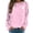 Pink, variant on Gsakboxl Sweaters for 2026 Women Halloween Sweatshi Comfortable Long Sleeve Hoodless Pullover 2D Holiday Print Casual Loose Fit Athletic Daily Sportswear Tops Fall
