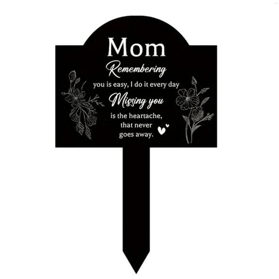 WE-POLUJ Cemetery Mom Dad Grave Marker for Garden and Home Decors Commemorate Ornaments