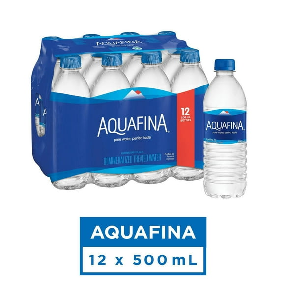 Aquafina Purified Water, 500mL Bottles, 12 Pack, 12x500mL