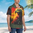 thumbnail image 2 of Lsque Hawaiian Style Bald Eagle pattern Hawaiian Shirt for Men, Unisex Summer Beach Casual Short Sleeve Button Down Shirts-Medium, 2 of 9