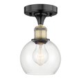 thumbnail image 2 of Innovations Lighting  Edison Athens - 1 Light 6" Semi-Flush Mount Clear/Black Antique Brass, 2 of 5