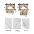 thumbnail image 5 of Farmhouse Coffee Time Swag Kitchen Curtains Sets for Windows 24 Inch Length, Vintage Gnomes Desserts Burnt Brown Short Window Curtain Panels Swags Valances and Tiers 3 Piece Set for Cafe/Dining Room, 5 of 5