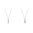 thumbnail image 1 of (2-Pack) Rinsvye 26 English Letters Full Heart Chain Necklace Pendant Necklace for Women Womens Necklace Rhinestone Necklaces A Z 26 Alphabet initial Necklaces Pendants for Teen Jewelry, 1 of 9