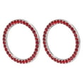 thumbnail image 1 of 2pcs Car Auto Engine Start Stop Decoration Ring Rhinestone Push Start Button Knob Trim Knob Bling Ring Red, 1 of 1