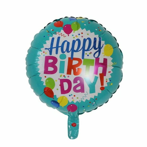 (Modelo Popular) Feliz Cumpleaños 18 Pulgadas Celebración Globos De Helio De Papel De Aluminio Redondo Para Fiesta De Para Niños