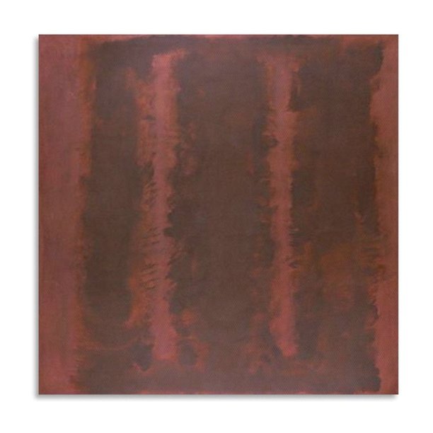 Póster de lienzo de Mark Rothko, pintura en negro sobre granate, 1958, arte de pared, impresiones, fotografías colgantes, regalo, decoración para el hogar, carteles, obras de arte, 16 x 16 pulgadas
