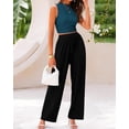 thumbnail image 3 of BTFBM Summer Outfits For Women Cropped Sleeveless Tank Tops Wide Leg Pants 2 Piece Sets Beach Lounge Set Clothing, 3 of 7