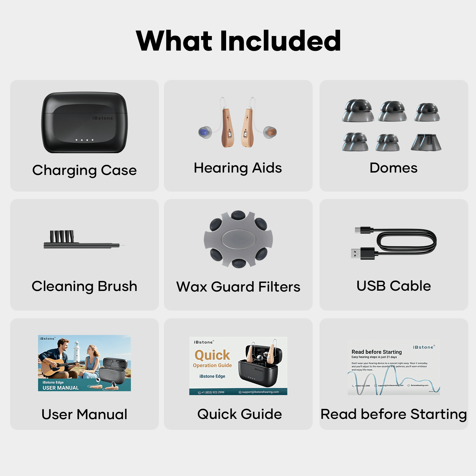 iBstone Edge BTE Hearing Aids for Seniors, IP67 Waterproof, Fast Charging, Long Battery Life