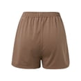 thumbnail image 5 of PMVFHDE Elastic Waist Sport Shorts For Women Loose Wide Leg Solid Color Casual Gym Shorts Coffee,XL, 5 of 8