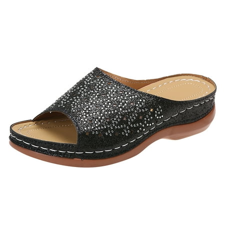

Puawkoer Shoes Women s Buckle Wedges Strap Sandals Flip For Women Flops Fashion Summer Sandals Shoes Women s sandals