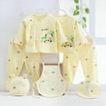 thumbnail image 2 of Caqnni 5Pcs Unisex Baby Boy Girl Cotton Layette Outfit Set Baby Cotton Clothes Suit for to 3 Months oy Girl Boy Comfort Soft Gifts Layette Set, 2 of 9