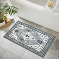 thumbnail image 6 of Wonnitar 2'x3' Boho Tribal Entryway Rug, Washable Kitchen Rug Non Slip Stain Resistant Vintage Oriental Small Area Rug for Bedroom ‎‎Bathroom Laundry Room Indoor Door Mat Entrance, Gray, 6 of 7