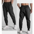 thumbnail image 5 of Inleife Mens Solid-Color Casual Loose Sporty Sweatpants Fitness Warm Pockets Drawstring Elastic Waistband Pullover Sweatpants, 5 of 6