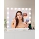 thumbnail image 2 of Towallmark Espejo de Baño LED Cuadrado, 23x18 pulgadas, 15 Bombillas Regulables, 3 Modos de Color, Lupa 3X, Blanco, Modelo TM-LED23, 2 of 7