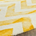 thumbnail image 3 of Safavieh Dip Dye Lara Distressed Wool Area Rug, Ivory/Gold, 7' x 7' Round, 3 of 8