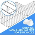 thumbnail image 2 of Impresa Products 16-Pack White Kitchen Sink Rack Feet - Compatible with Kohler Kitchen Sink Racks, 2 of 4