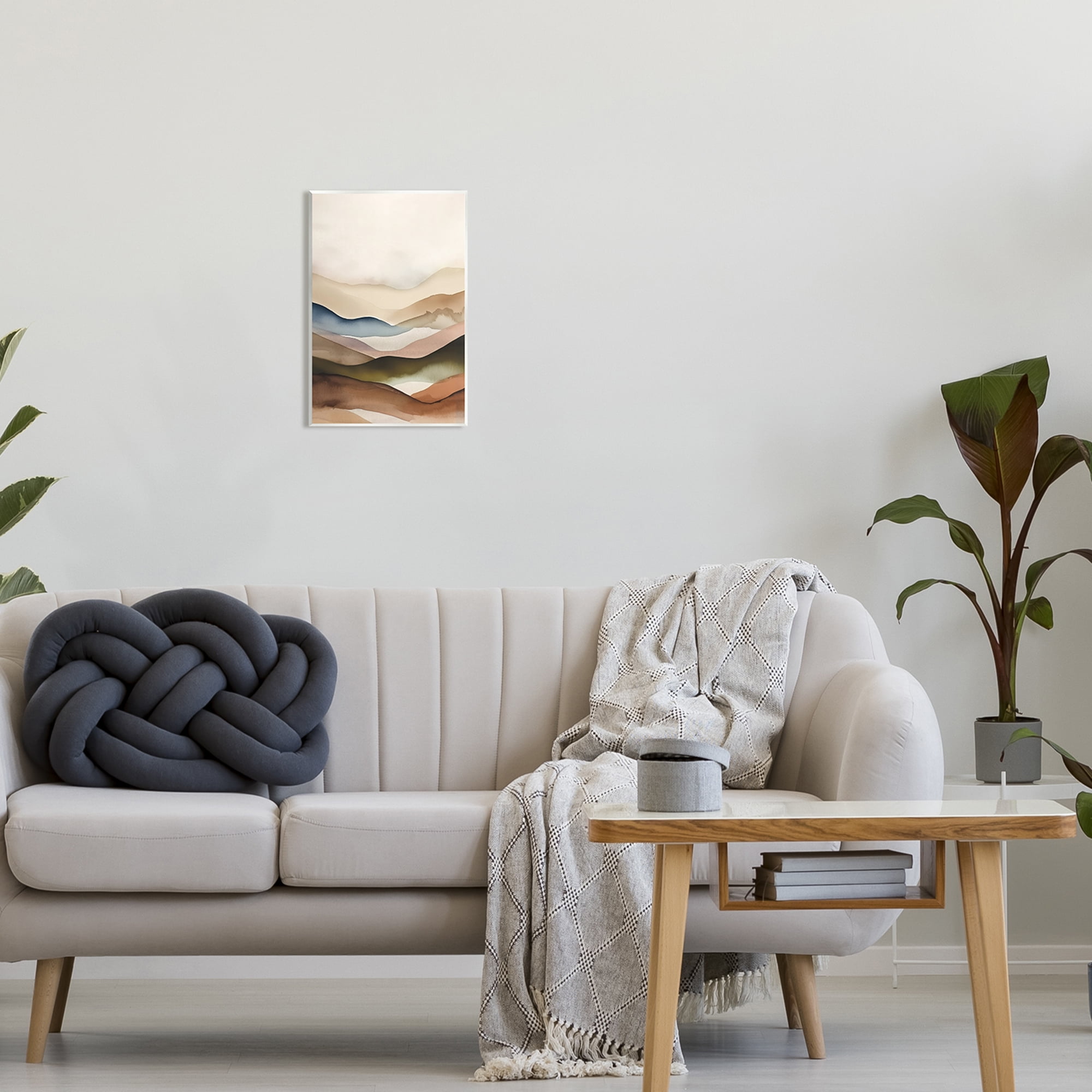 Stupell Industries Abstract Mountain Range Landscape Painting Unframed Art Print Wall Art, 10 x 15