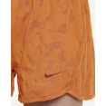 thumbnail image 4 of Nike Dri-FIT Breezy Big Kids' (Girls') High-Waisted Training Shorts Color: Monarch/Dark Russet Size: S, 4 of 5