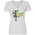 thumbnail image 3 of Inktastic Mardi Gras Jester Celebration Women's V-Neck T-Shirt, 3 of 5