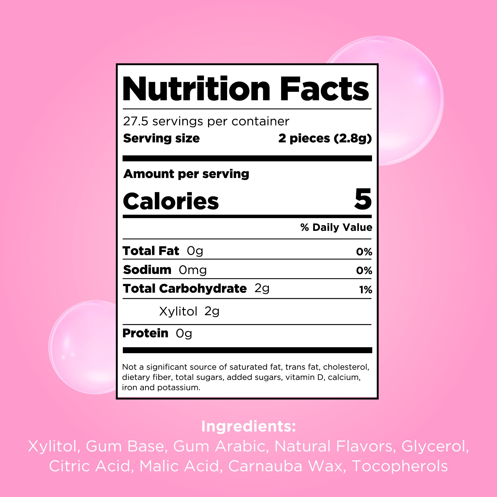 PUR Gum, Aspartame Free, Sugar Free & 100% Xylitol, Bubblegum Chewing Gum, 55 Pieces, Pack of 12