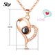 thumbnail image 2 of Collar de plata de ley 925 Te amo Collar de amor en 100 idiomas para novia Mujer Regalos románticos para ella Xemadio WMZL-845-1, 2 of 7