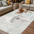 thumbnail image 2 of Fsddascl Teal Black Dandelion Outdoor Rug for Patio/Deck/Porch, Non-Slip Large Area Rug 4 x 6 Ft, Vintage Watercolor Floral Indoor Outdoor Rugs Washable Area Rugs, Reversible Camping Rug Carpet, 2 of 5
