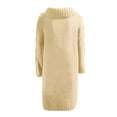 thumbnail image 5 of Women‘s Long Large Classic Cardigans Cable Knit Hood Sweater Oversized Button Duster Coat with Pocket 2024, 5 of 5