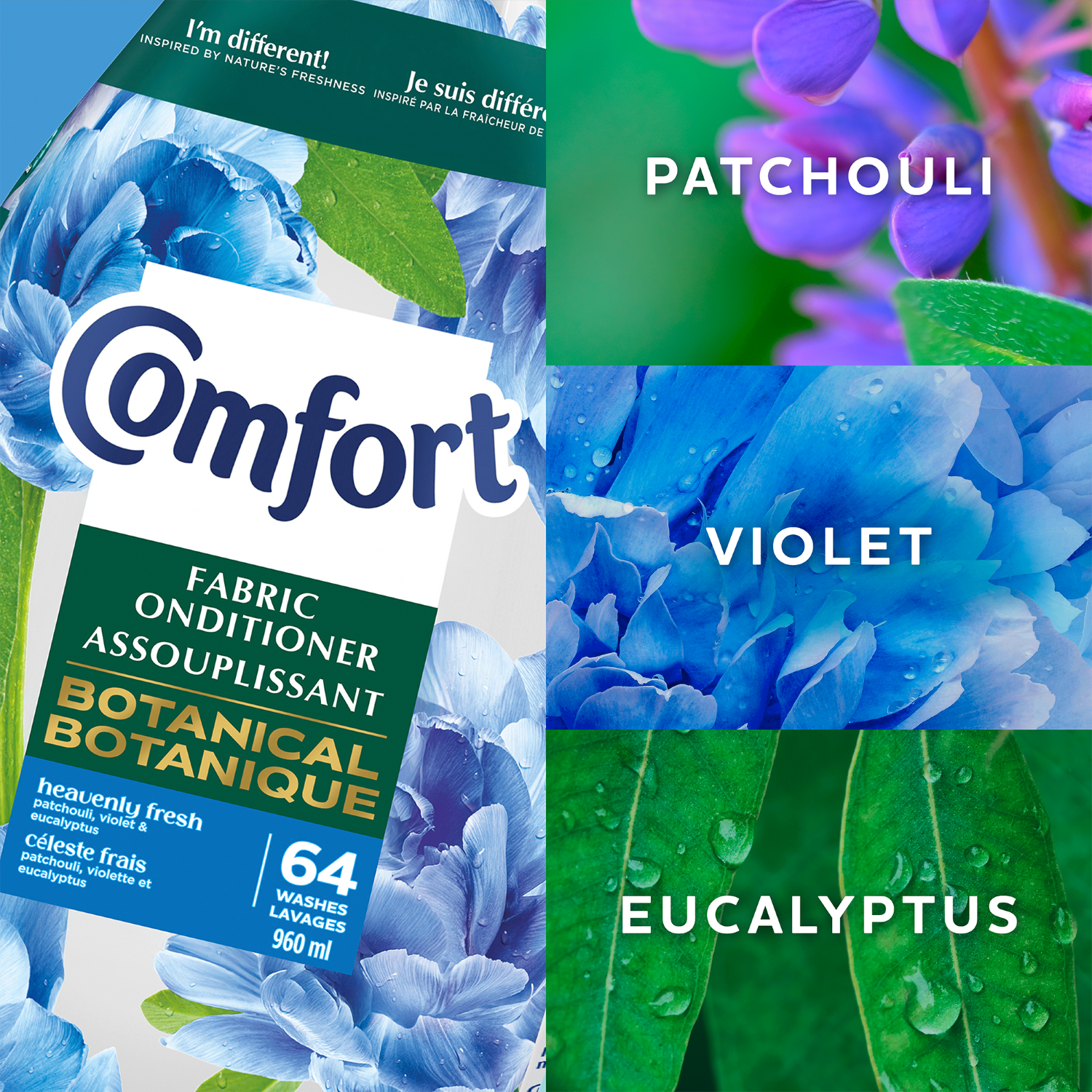 Comfort Fabric Conditioner Heavenly Fresh 64W 960ml