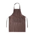 thumbnail image 1 of Tablier en Coton - Résistant à l'Huile, Design Rayé pour Cuisine, Demi-Tablier pour Hommes dans les Cafés et les Femmes, Sangle de Cou Réglable et Attaches à la Taille, en Coton, 1 of 6